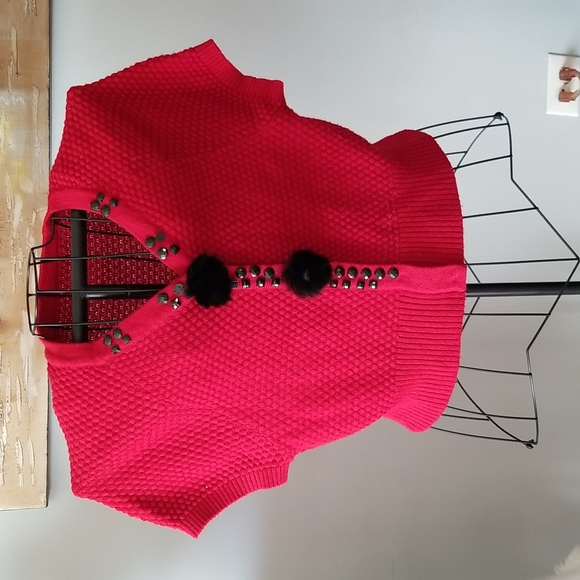 None Sweaters - Red Cardigan